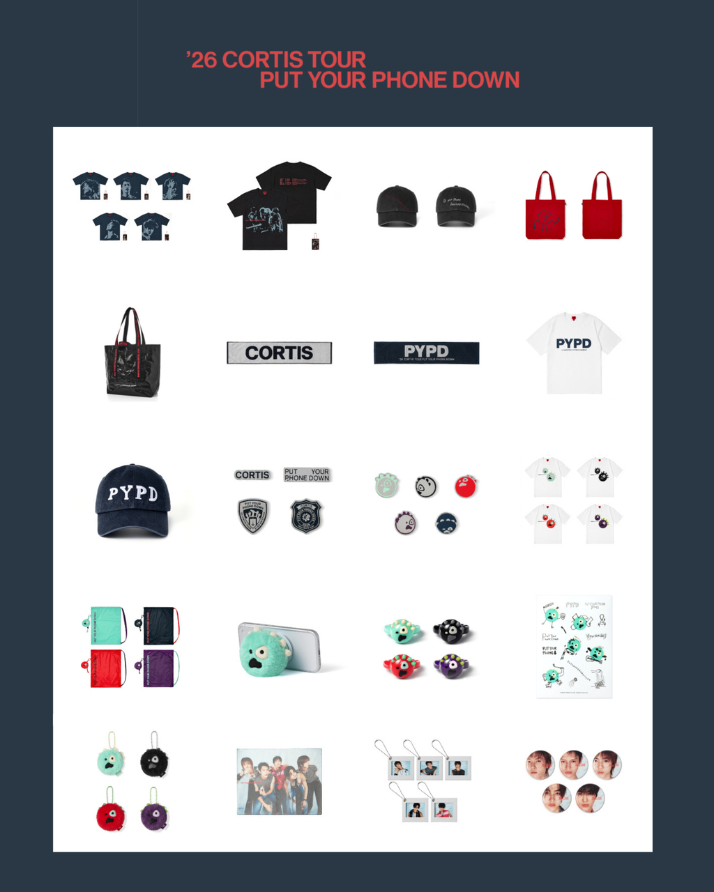 預訂｜CORTIS '26 TOUR 'PUT YOUR PHONE DOWN' Merch.