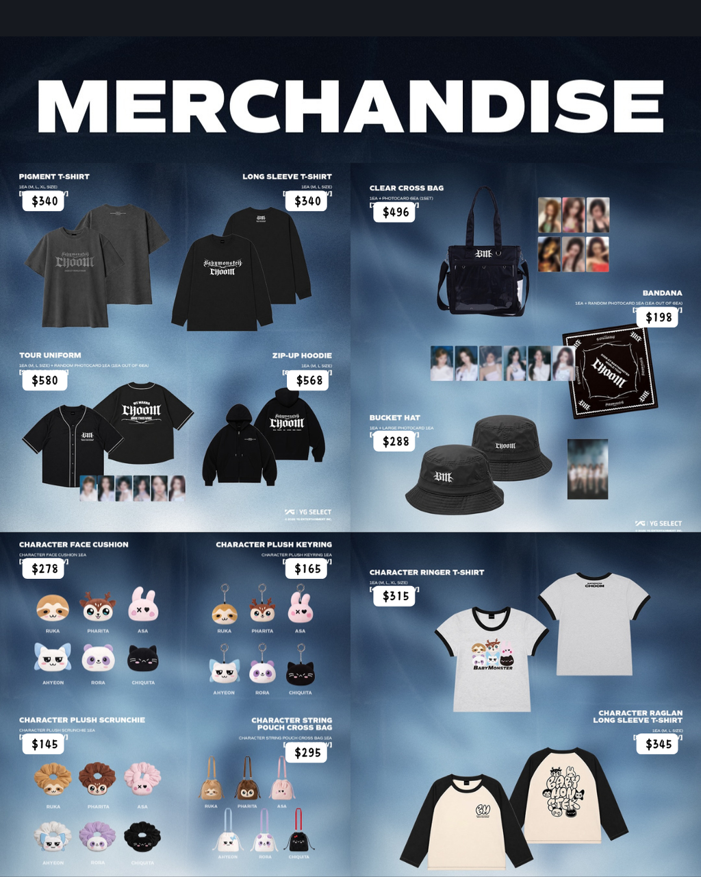 預訂｜2026-27 BABYMONSTER WORLD TOUR [춤 (CHOOM)] IN SEOUL OFFICIAL POP-UP MD LINE UP