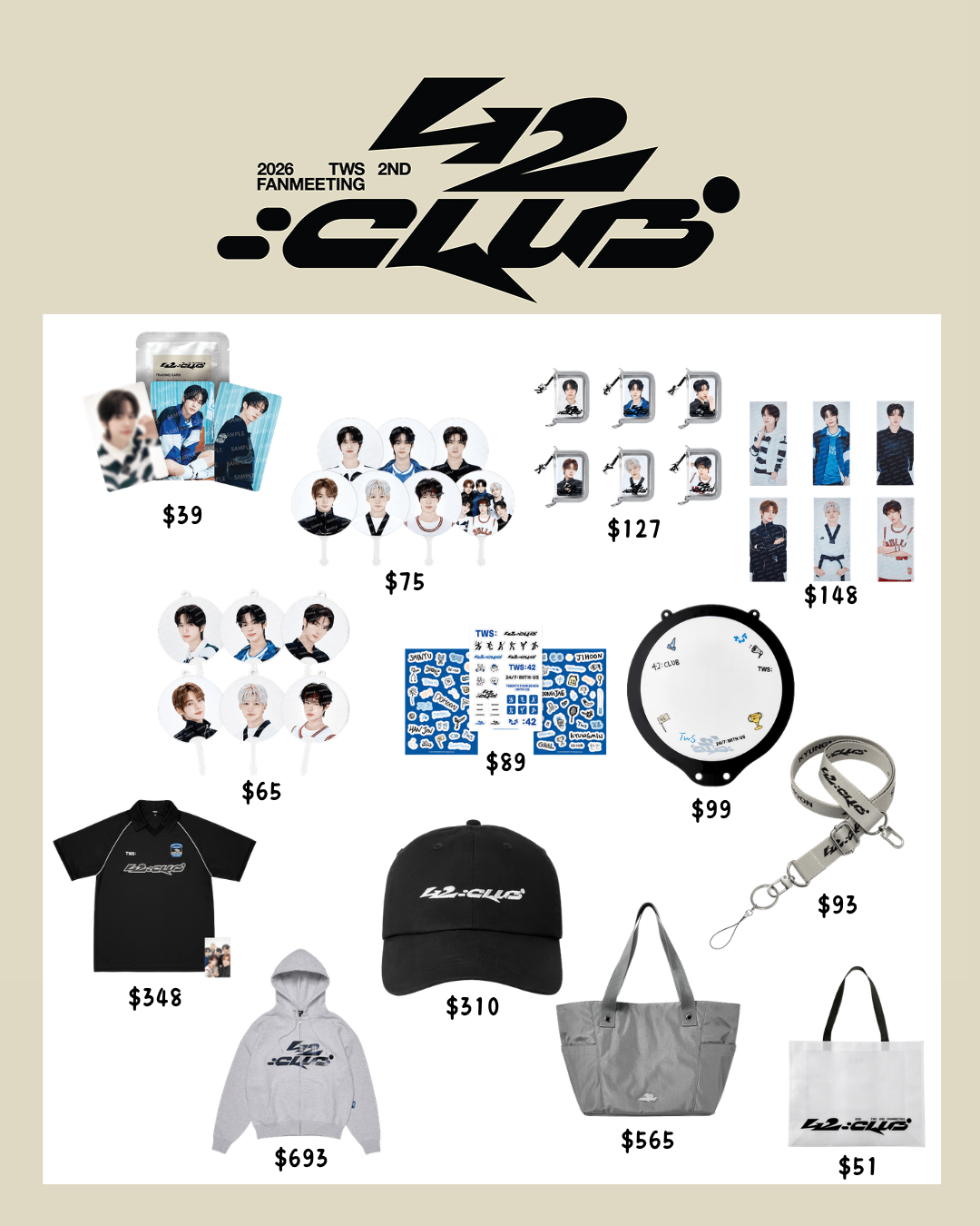 預訂｜TWS - 2ND FANMEETING <42:CLUB> Official Merch.