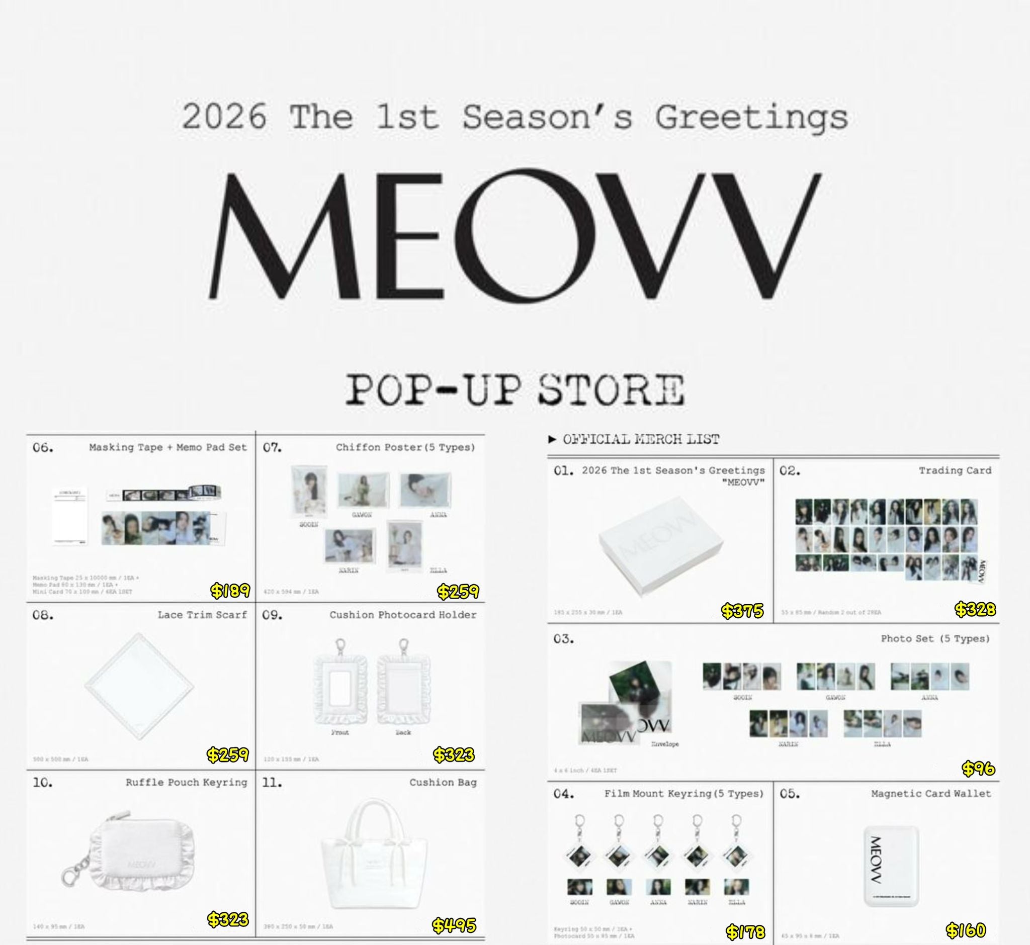 預訂｜MEOVV - 2026 The 1st Season's Greetings POP-UP STORE