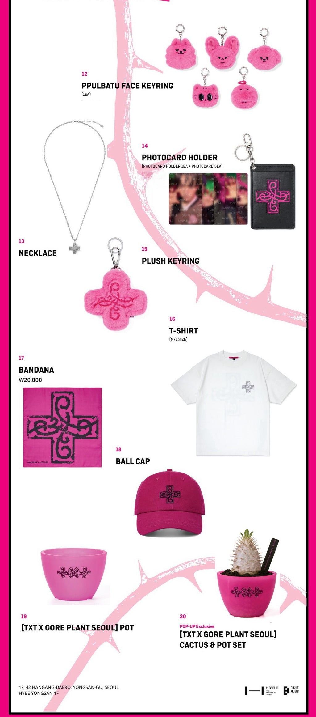 ｜TXT - 7TH YEAR: A Moment of Stillness in the Thorns Pop up Merch