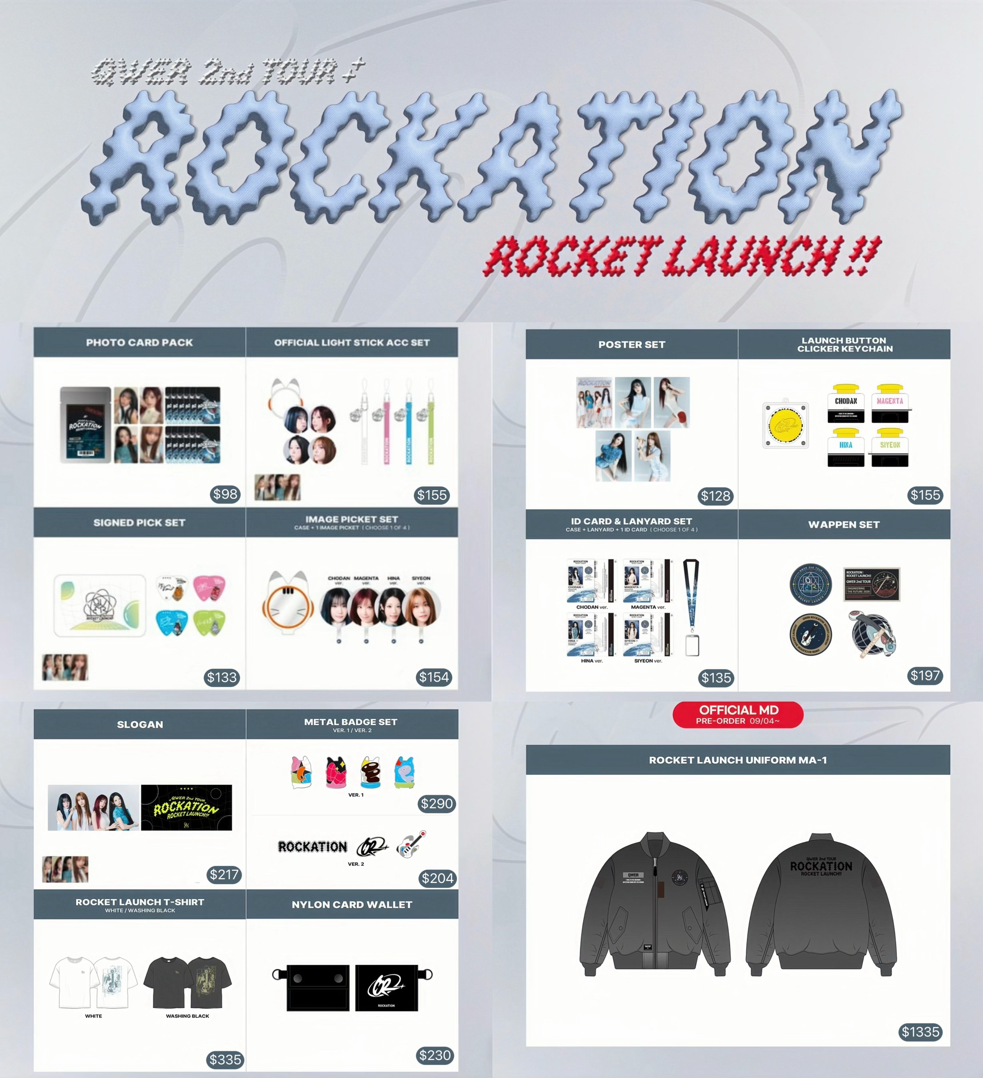 預訂｜QWER - Rockation [Rocket Launch] Merch