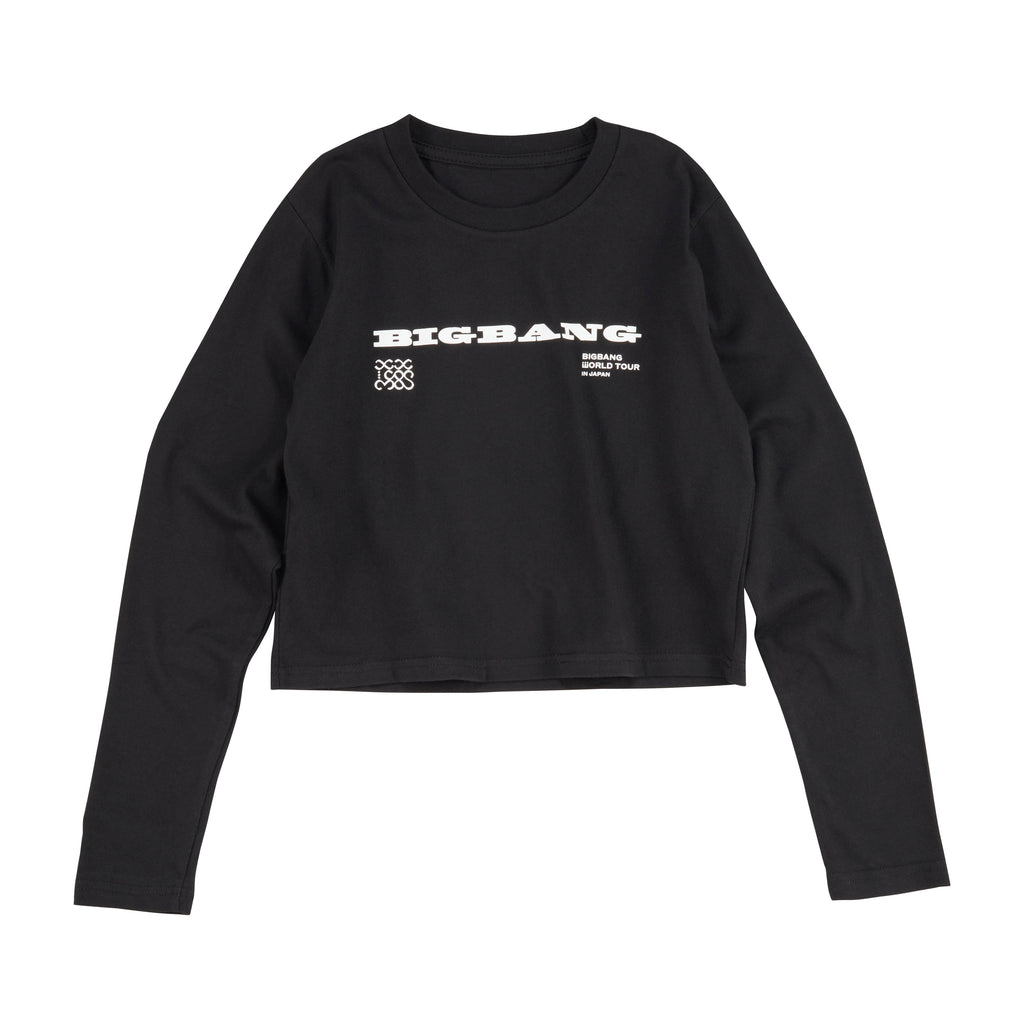 BIGBANG official merchandise: Cropped Long-Sleeve T-Shirt - Black - L