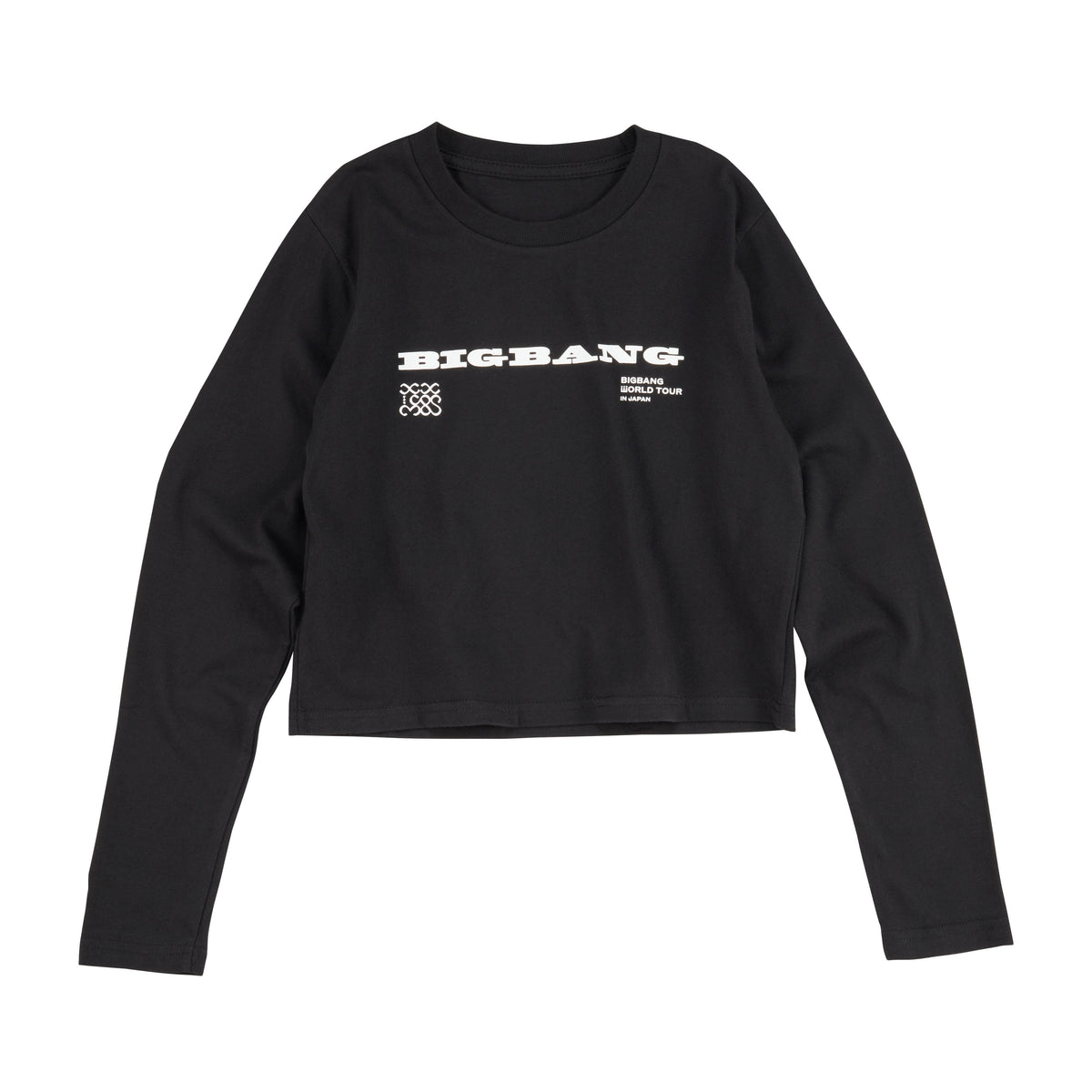 BIGBANG official merchandise: Cropped Long-Sleeve T-Shirt - Black - L